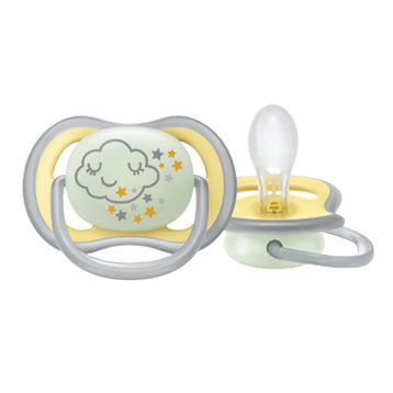 Avent Ultra Air 18+ Ay Sarı Gri Gece Emziği