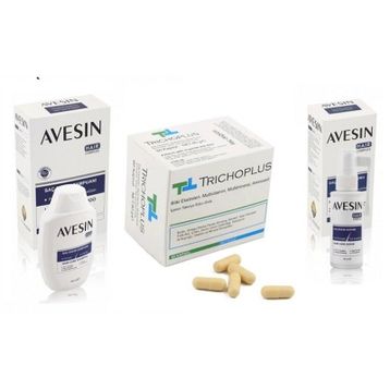 Avesin Trichoplus 300 ml Şampuan + 50 ml Sprey + 60 Kapsül Trichoplus