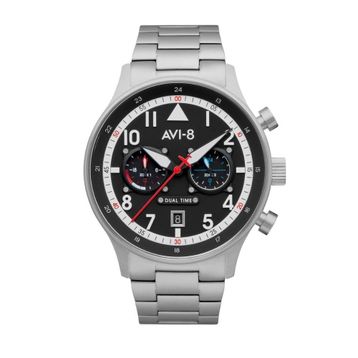 Avi-8 AV-4088-11 Gri Siyah Metalik Erkek Kol Saati