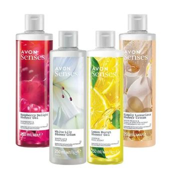 Avon 250 ml Şeftali Vanilya Orkide Frenk Üzümü Zambak Limon ve Reyhan Kokulu Duş Jeli