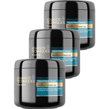 Avon Advance Techniques 3x375 ml Argan ve Hindistan Cevizi Yağı İçeren Saç Maskesi