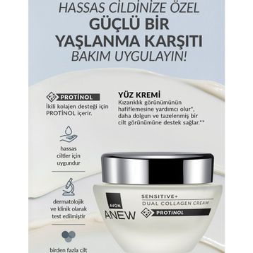 Avon Anew Sensitive+ Çift Kollajen 50 ml Krem