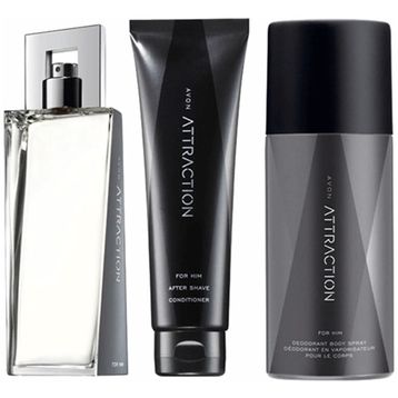 Avon Attraction EDT 75 ml + 100 ml Tıraş Sonrası Losyon + 150 ml Deodorant Erkek Parfüm Seti
