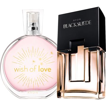 Avon Black Suede Erkek Parfüm ve Wish Of Love Kadın Parfüm Seti