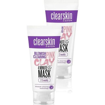 Avon Clearskin Blemish Clearing Leke Karşıtı Pembe Kil 2x75 ml Yüz Maskesi