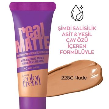 Avon Color Trend Real Matte 228G Nude 30 ml Fondöten