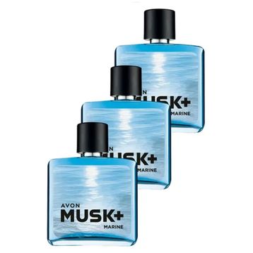 Avon Musk Marine EDT 3x75 ml Erkek Parfüm Üçlü Set