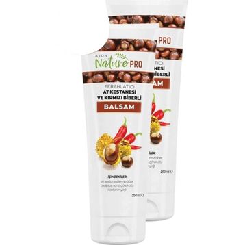 Avon Nature Pro At Kestanesi ve Kırmızı Biberli 250 ml 2'li Balsam
