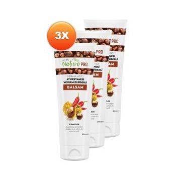 Avon Nature Pro At Kestanesi ve Kırmızı Biberli 250 ml 3'lü Balsam