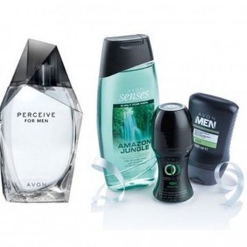 Avon Perceive EDT 100 ml 4'lü Erkek Parfüm Set (Parfüm, Deodorant, Şampuan, Traş Balmı)