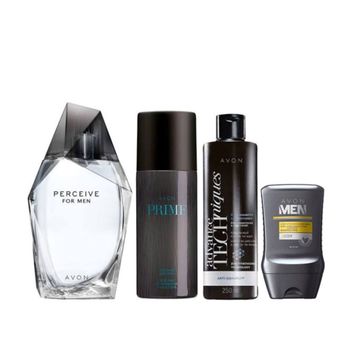 Avon Perceive EDT 100 ml 4'lü Erkek Parfüm Set (Parfüm, Deodorant, Şampuan, Traş Balmı)