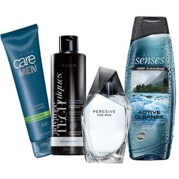 Avon Perceive EDT 100 Ml 4'lü Erkek Parfüm Set (Parfüm, Duş Jeli, Şampuan, Traş Jeli)