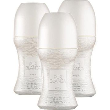Avon Pur Blanca Antiperspirant 3x50 ml Roll-On Deodorant