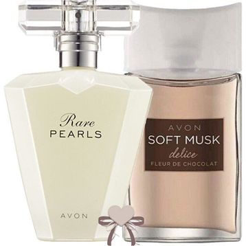 Avon Rare Pearls EDP 50 ml Kadın Parfüm + Soft Musk Delice EDT 50 ml Kadın Parfüm Seti
