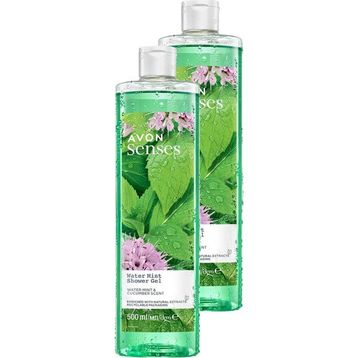 Avon Senses Water Mint 2x500 ml Nane ve Salatalık Kokulu Duş Jeli