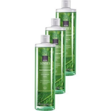Avon Senses Water Mint 3x500 ml Nane ve Salatalık Kokulu Duş Jeli