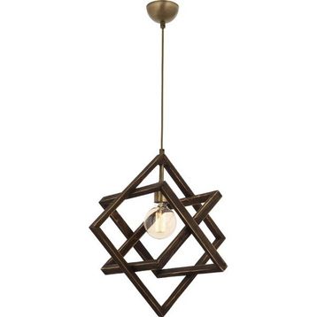Avonni AV-1765-1E Eskitme Kaplama Modern Metal Ahşap Avize