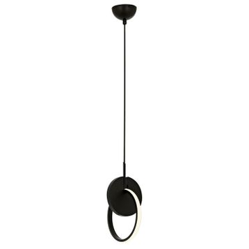 Avonni AV-1874-1BSY Siyah Boya Modern Metal Ahşap Avize