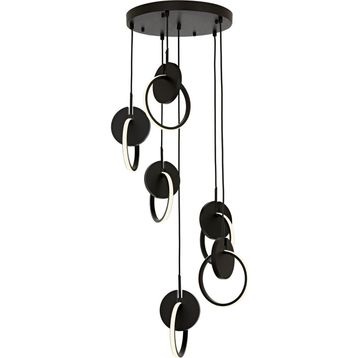Avonni AV-1874-6T-BSY HT807 Siyah Boyalı Modern Avize