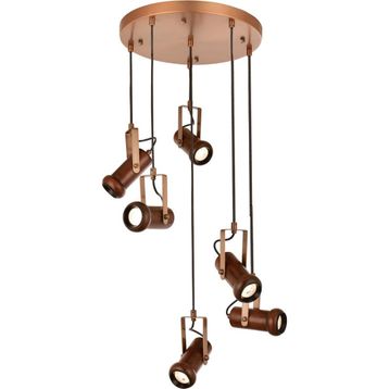 Avonni AV-1918-6T-EX Eskitme Boya Modern Metal Ahşap Avize