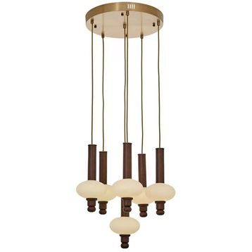 Avonni AV-5299-7ET Eskitme Kaplama Modern Metal Ahşap Avize