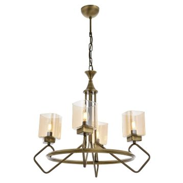 Avonni AV-60135-4E Siyah Boyalı Modern E14 Metal Cam 70cm Avize
