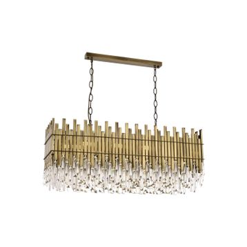 Avonni AV-60162-E100X35 Eskitme Kaplama Modern E27 Metal Kristal 100x35cm Avize