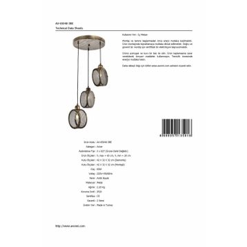 Avonni AV-65040-3BE Antik Avize