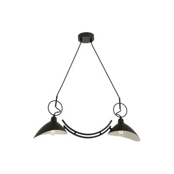 Avonni AV-9127-2Y-BSY E27 Metal 78x20 cm Siyah Boyalı Modern Avize