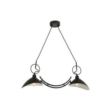 Avonni AV-9127-2Y-BSY E27 Metal 78x20 cm Siyah Boyalı Modern Avize