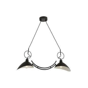 Avonni AV-9127-2Y-BSY E27 Metal 78x20 cm Siyah Boyalı Modern Avize
