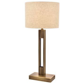 Avonni ML-9108-1E Eskitme Kaplama E27 Metal Kumaş 30 cm Masa Lambası
