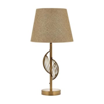 Avonni ML-9133-1E E27 Metal Kumaş 33x0 cm Eskitme Kaplama Masa Lambası