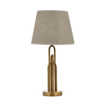 Avonni ML-9134-1E Eskitme Kaplama E27 Metal Kumaş 33x0 cm Masa Lambası