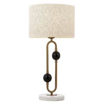 Avonni ML-9138-1BSA Eskitme Kaplama E27 Metal Kumaş 40 cm Masa Lambası