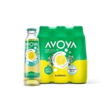Avoya 200 ml Meyveli Limon & Limon Çiçeği Maden Suyu (6 adet)