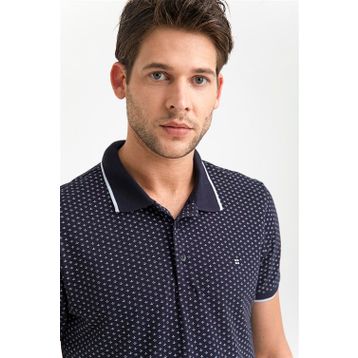 Avva A01Y1015 Haki Polo Yaka Baskılı Erkek T-Shirt
