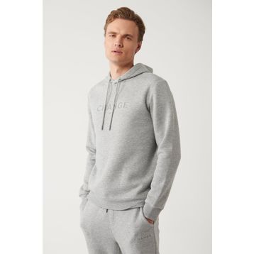 Avva A32Y1240 Gri Erkek Kapüşonlu Sweatshirt