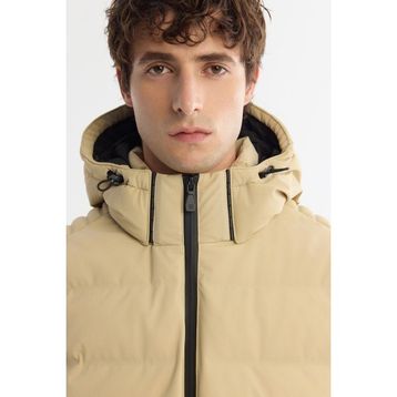 Avva A42Y6157 Bej Comfort Fit Kapüşonlu Erkek Mont