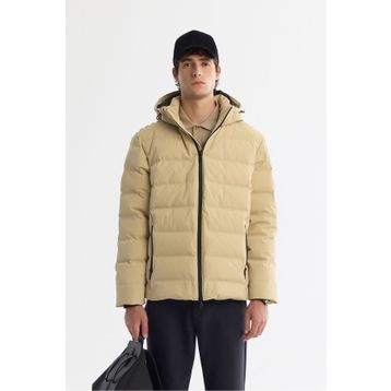Avva A42Y6157 Bej Comfort Fit Kapüşonlu Erkek Mont