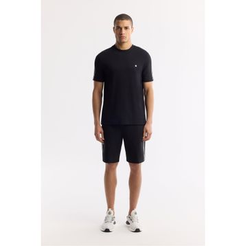 Avva A51Y3628 Regular Fit Siyah Beli Lastikli Bağcıklı Bi-Stretch İnterlok Örme Erkek Şort