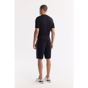 Avva A51Y3628 Regular Fit Siyah Beli Lastikli Bağcıklı Bi-Stretch İnterlok Örme Erkek Şort