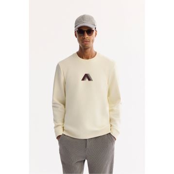 Avva A52Y1305 Ekru Regular Fit Erkek Sweatshirt