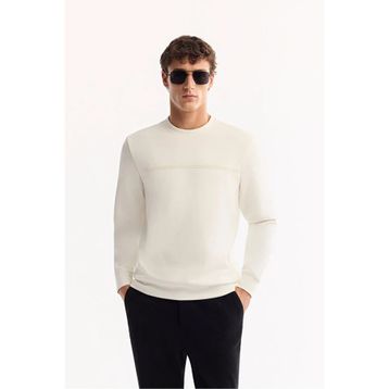 Avva A52Y1325 Ekru Regular Fit Erkek Sweatshirt