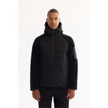 Avva A52Y6077 Siyah Kapüşonlu Peluş Regular Fit Erkek Mont