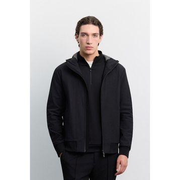 Avva A62Y6065 Erkek Siyah Su Itici Ribana Detaylı Ince Hafif Comfort Fit Mont