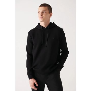 Avva B001101 Siyah Kumaş Özellikli Erkek Sweatshirt
