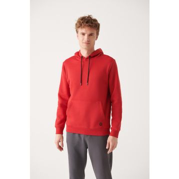 Avva E001018 Erkek Kırmızı Basic Sweatshirt
