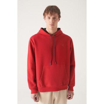 Avva E001018 Erkek Kırmızı Basic Sweatshirt