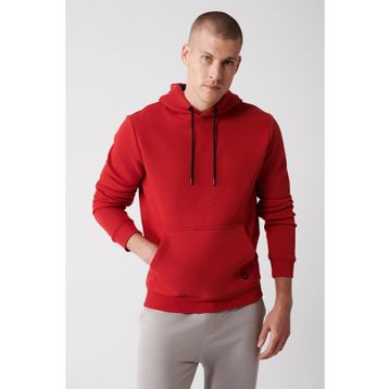 Avva E001018 Erkek Kırmızı Basic Sweatshirt